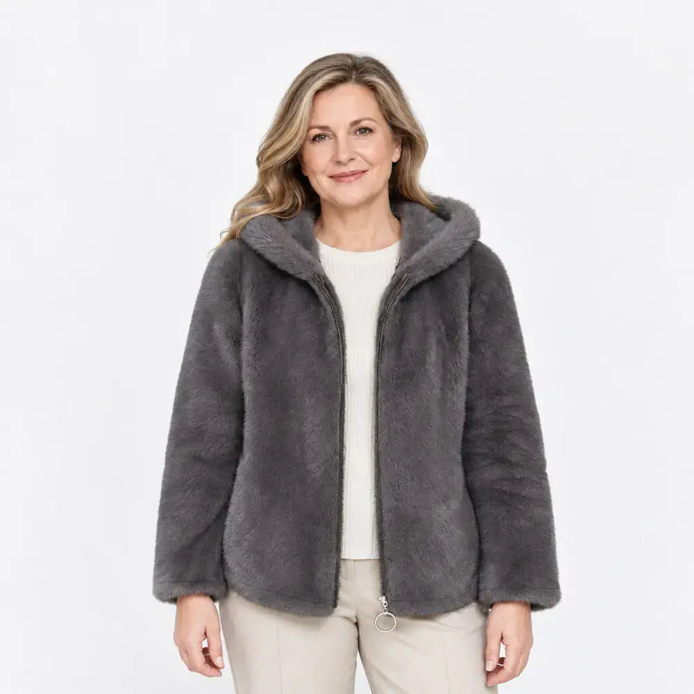 ✨【M-7XL】🔥 Dámská zimní fleecová bunda – silná, oboustranná, s kapucí, zateplená, na zip