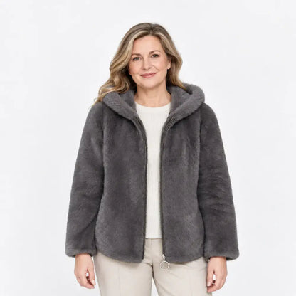 ✨【M-7XL】🔥 Dámská zimní fleecová bunda – silná, oboustranná, s kapucí, zateplená, na zip