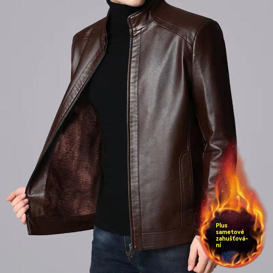 Nowa jesienno-zimowa gruba kurtka z owczej skóry (M-3XL) 4187104