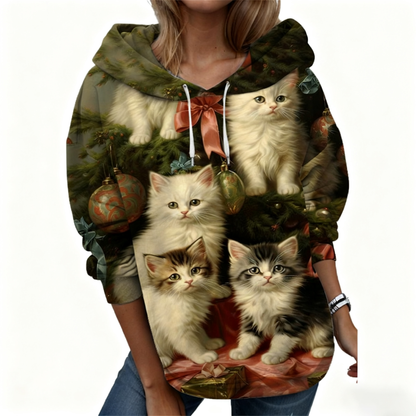 【S-6XL】Kočičí tričko s dlouhým rukávem – volný střih, pohodlné a hřejivé 🐱 Perfektní na podzim a zimu, samostatně nebo pod svetr! ✨