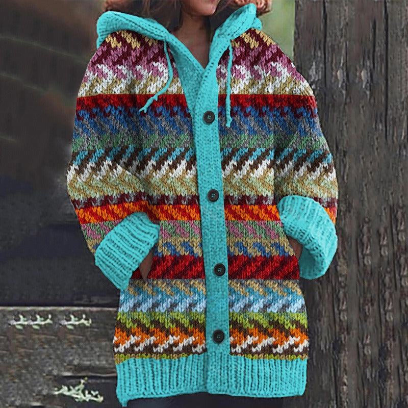 🎀【S-5XL】Nowa, ciepła, dzianinowa kurtka damska w stylu retro na jesień i zimę 4142811