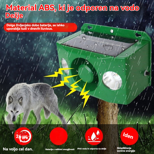 🔥【Kupite 1, prejmete 1 brezplačno】🐅🐅 Solarni repeller z ultrazvokom za zunaj