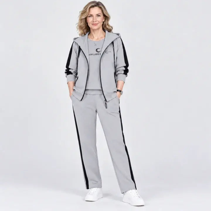✨【M–4XL】Dámský třídílný set 2026 – mikina s kapucí na podzim a zimu, volný sportovní střih, velké velikosti, pro maminky