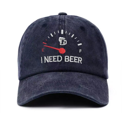 ⏳ Poslední den – sleva 50 % - 🍺 Vyšívaná šiltovka „POTREBUJEM PIVO“ – Unisex pamätná šiltovka 🧢