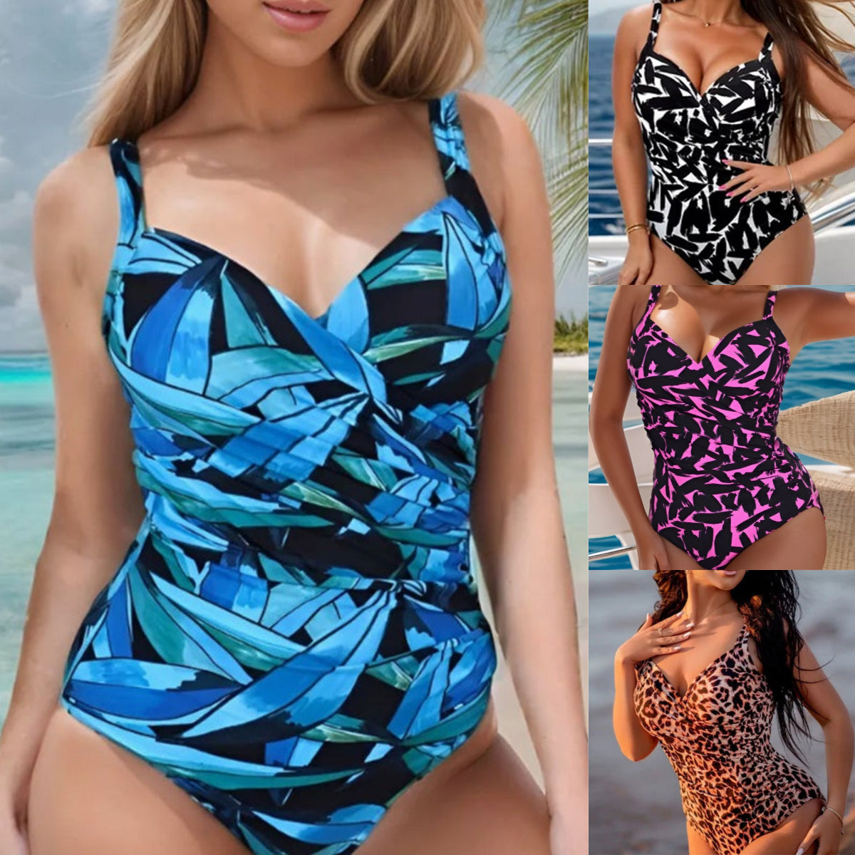 🏖️🩱 【S-5XL】Dámské sexy zeštíhlující jednodílné plavky s volány 🏝️🍹