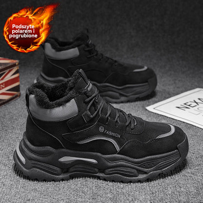 Nowe, zimowe, męskie, bawełniane buty na co dzień, za kostkę, uniwersalne i stylowe【39-44】 4173258