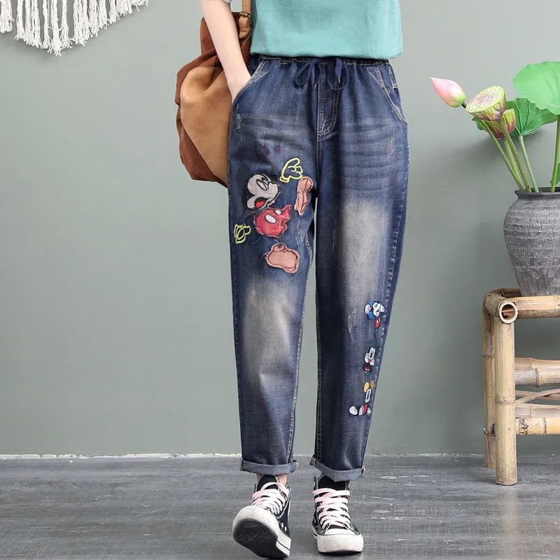 🔥【30% ZNIŻKI】【S-5XL】Modne damskie jeansy z elastyczną talią, modne i wygodne, dostępne w wielu rozmiarach