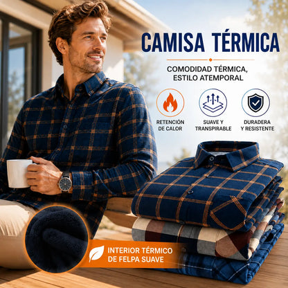 👔【L-5XL】Az új, kétoldalas bársony thermo ing őszi és téli viseletre, divatos és sokoldalú.
