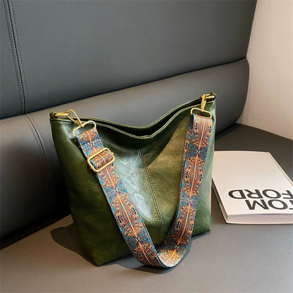 🔥👜【Ograniczona ilość】2025 Nowa torba na ramię w stylu retro z geometrycznym wzorem, duża, modna damska-3954652
