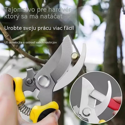 🔪【2-dílná sada】Přenosný rychlobrusný nástroj na nože, vhodný na zahradní nůžky, kuchyňské nože a škrabky.