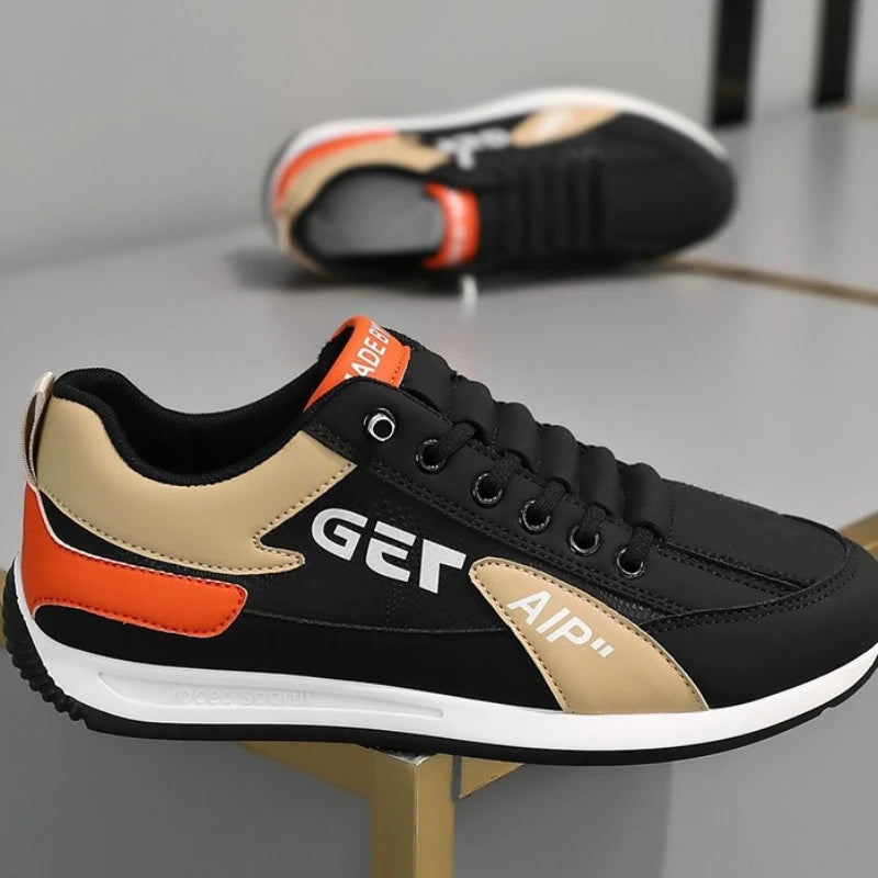 👟👟2024 Nowe męskie buty sportowe na co dzień Oddychające modne buty do biegania ze skóry PU-3707235