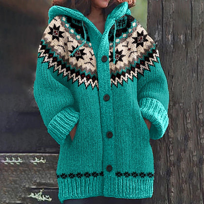🔥🧥【S~5XL】✨Nowa jesienno-zimowa elegancka kolorowa kurtka z kapturem w stylu retro 4176921