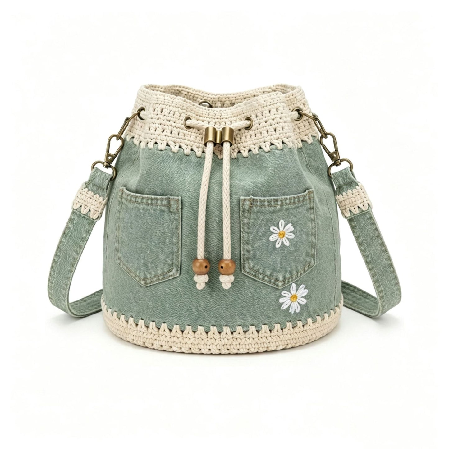 ✨ Boho tkaná džínová taška, hodí se ke každému outfitu ✨ Platba na dobírku