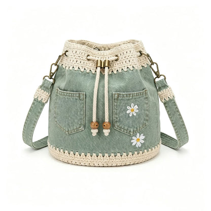 ✨ Boho tkaná džínová taška, hodí se ke každému outfitu ✨ Platba na dobírku