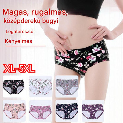 😍💕💕(7 darab) 【60-110 kg】Kényelmes antibakteriális pamut alsónemű, új mintás modellek