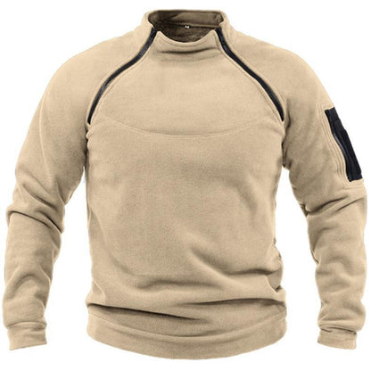 🧔‍♂️【S-4XL】Męski, ciepły T-shirt outdoorowy na jesień i zimę z długimi rękawami-3778959