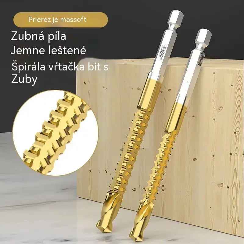 🛠️🔧Poslední den sleva 50 %【6 kusů】2v1 titanem potažen vysokorychlostní ocelový spirálový vrták – šestihranná stopka, vhodný pro vrtání a drážkování dřeva a kovu🔩