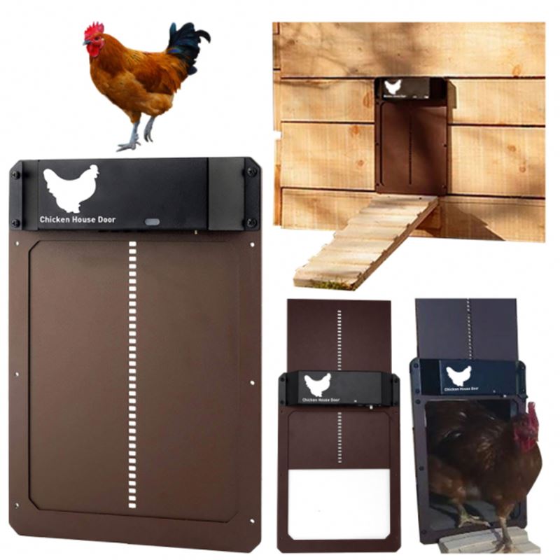 🐔Automatyczne drzwi do kurnika, drzwi do kurnika dla zwierząt domowych-3967466