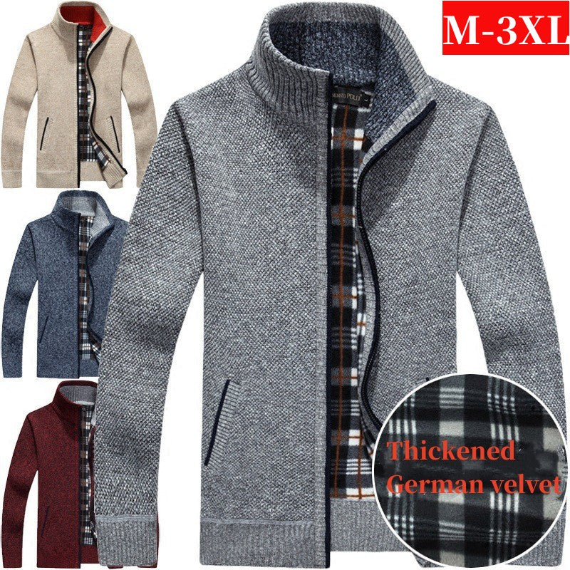 🔥【M~3XL】2025 męski sweter oversize z luźnym zamkiem-4145996