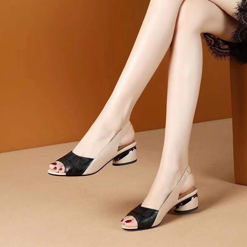 👢【35-43】 Letnie damskie sandały rzymskie w nowym stylu z odkrytymi palcami na grubym obcasie-3906375