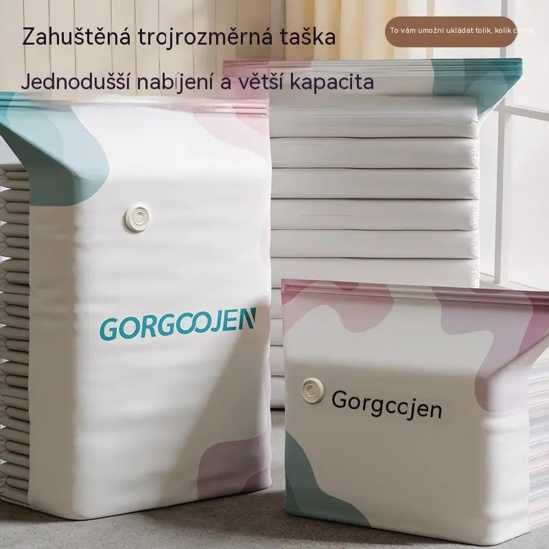 🧳 5 kusy  💨 Velký, stlačitelný vakuový úložný sáček: není potřeba pumpička, nepropustný a ideální pro úsporu místa v kufrech i doma ✈️