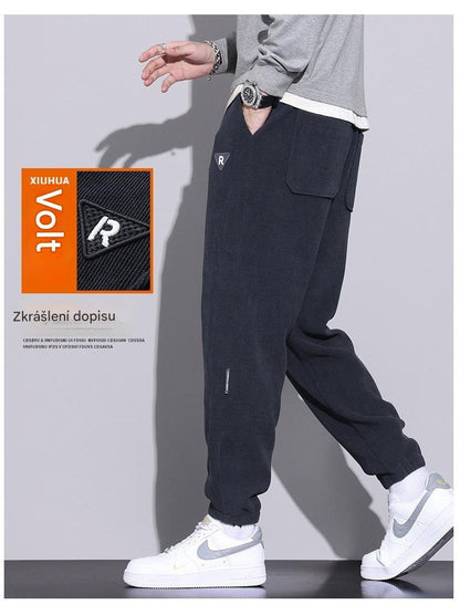 🔥🔥【M-5XL】🖤Nové zimní pánské kalhoty, navíc sametové a tlusté manšestrové, teplé a ležérní pánské kalhoty-4157030