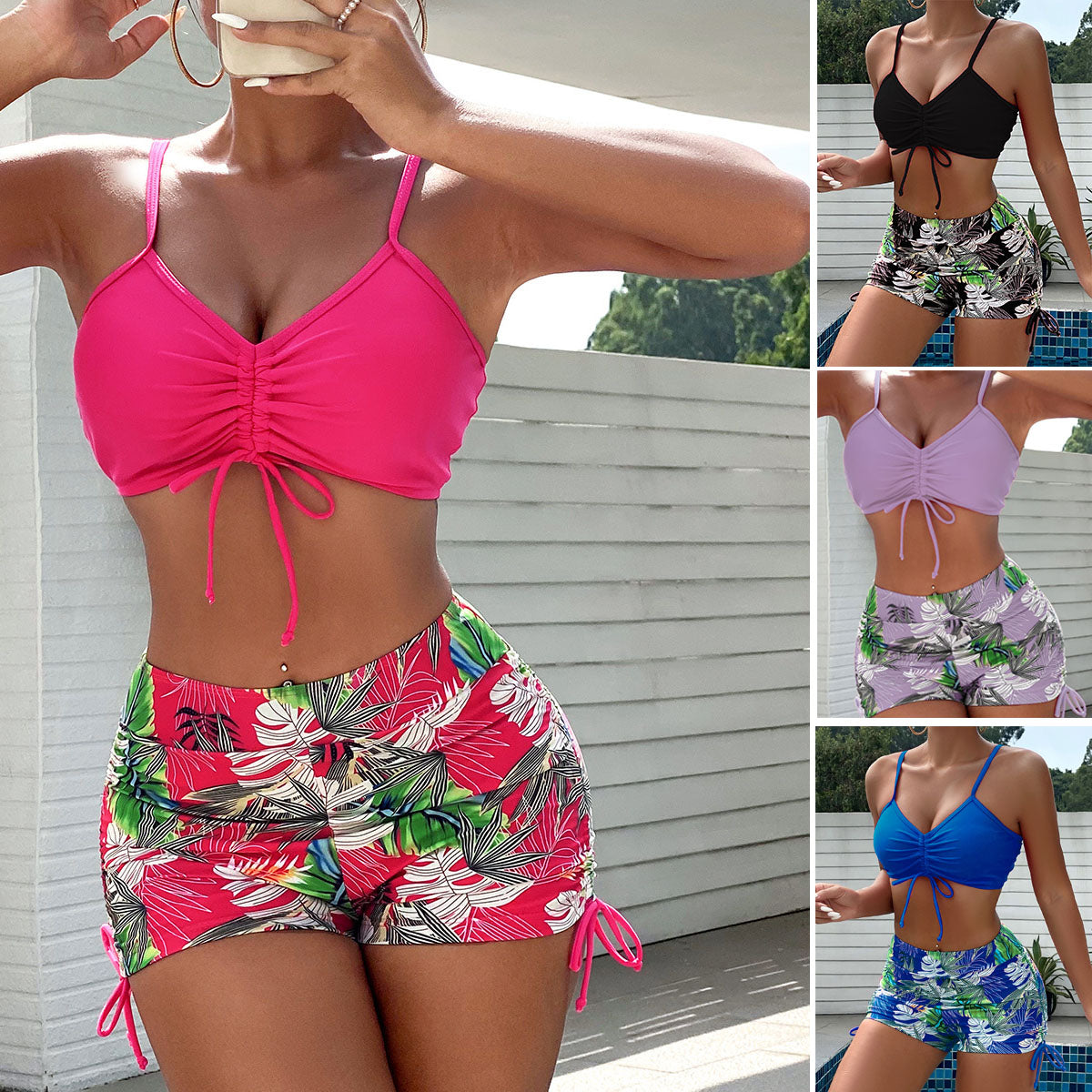 【50% sleva!】Dvou dilné plavky s motivem a mašlí – pohodlné, stylové a za skvělou cenu 👙✨
