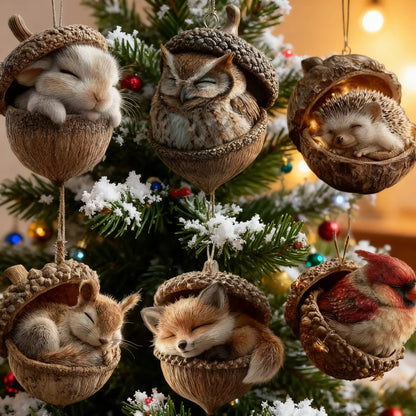 ⏳【Kupte 6 kusů a získejte 6 kusů zdarma】🐿️🦉Vánoční ozdoba na stromeček s lesními zvířátky
