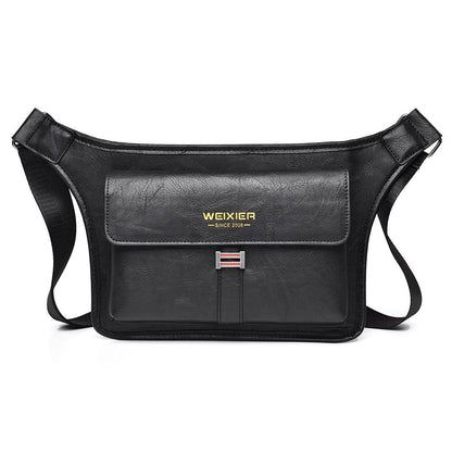 🎉👜Prosta, wodoodporna i pojemna męska torba na ramię wykonana z wysokiej jakości przenośnej skóry syntetycznej PU. 4170893