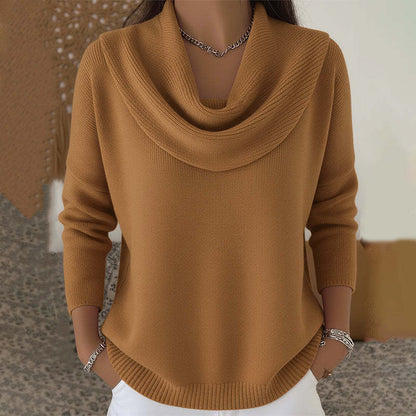 🔥【Tallas S-3XL】Suéter de manga larga, color liso, estilo casual y elegante, ¡novedad! 4162858
