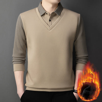 ⏳ Poslední den – sleva 50 % 【M–4XL】👔 Pánské kvalitní termo tričko na podzim a zimu, hřejivá fleecová podšívka, pohodlné a teplé