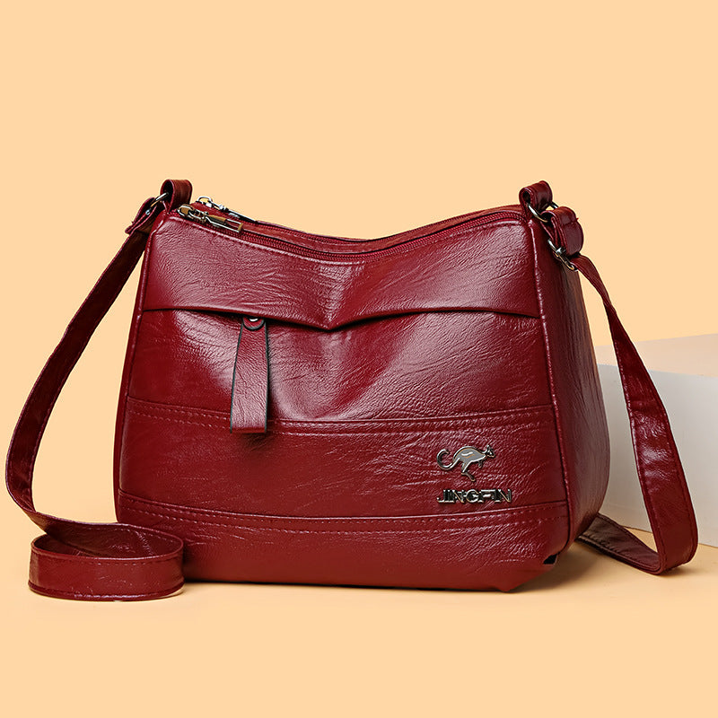 👜 Nowy model, wielowarstwowa torba na ramię w stylu retro o dużej pojemności, modna i wszechstronna