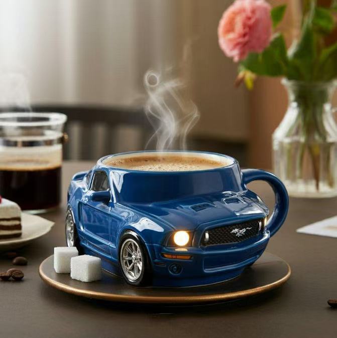 【Kup 1, otrzymaj 1】☕☕Kubek do kawy w kształcie samochodu sportowego z rdzeniem ze stali nierdzewnej 304, żywica-4066432