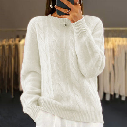 🔥⛄【S-XL】2025 jesienny i zimowy nowy, jednokolorowy, wysokiej jakości wełniany sweter-4113170