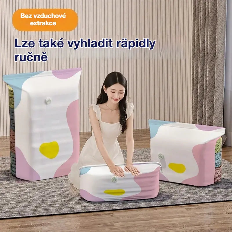【Sada 5 kusů】Velké kompresní úložné tašky - Ideální pro úsporu zavazadel a místa doma