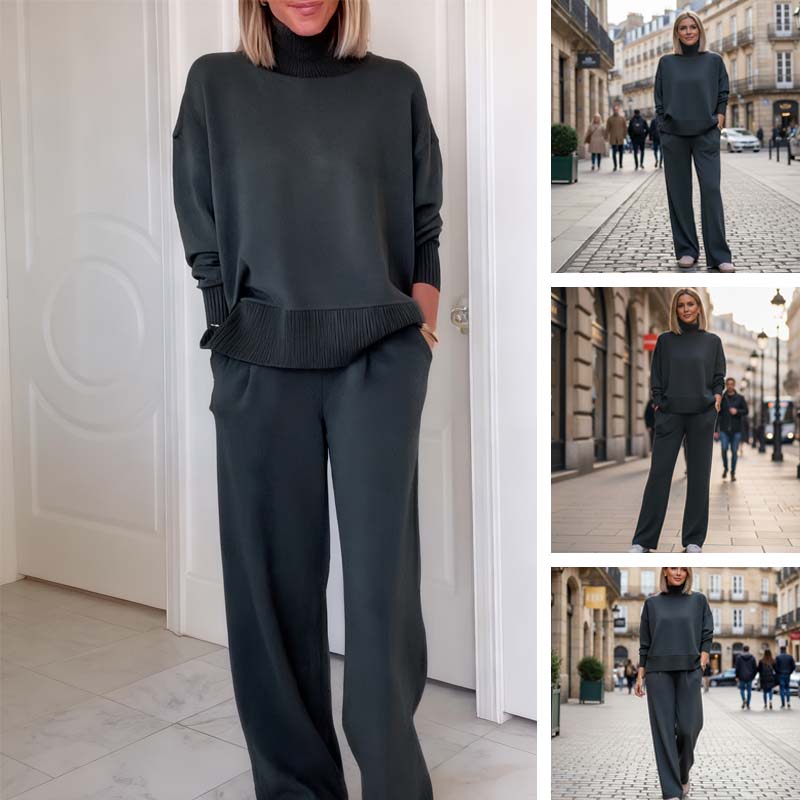 Oferta ograniczona czasowo: 50% zniżki! ⏰ Komplet damski z golfem (S-3XL) 👚👖 4191648