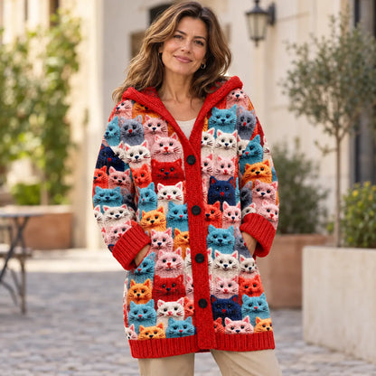 🤗✨ Zadnji dan – 50 % popust【S–6XL】✨ Elegantna ženska podložena zimska jakna s kapuco in potiskom