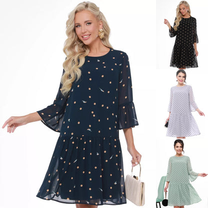 【S-3XL】❤️2024 nowa letnia sukienka z siateczki w kropki-3903737