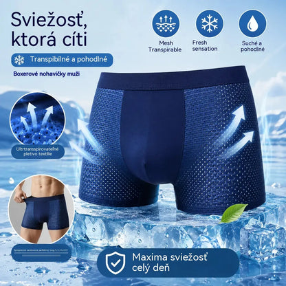 🔥【4 kusy】Prodyšné a pohodlné síťované pánské boxerky