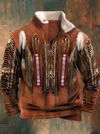 👕【35%OFF】【S-4XL]2024 Męski modny, jesienno-zimowy, ciepły sweter z długim rękawem i nadrukiem 3D-3779174
