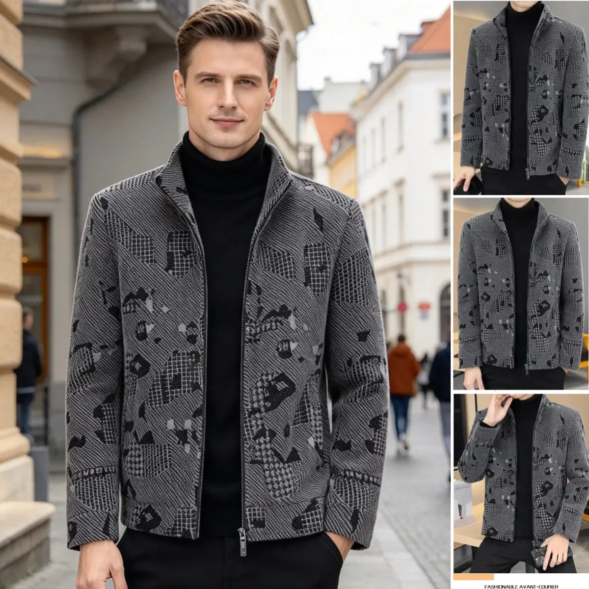 【L–6XL】Pánská zimní bunda na zip – zateplená a hřejivá, pohodlné nošení