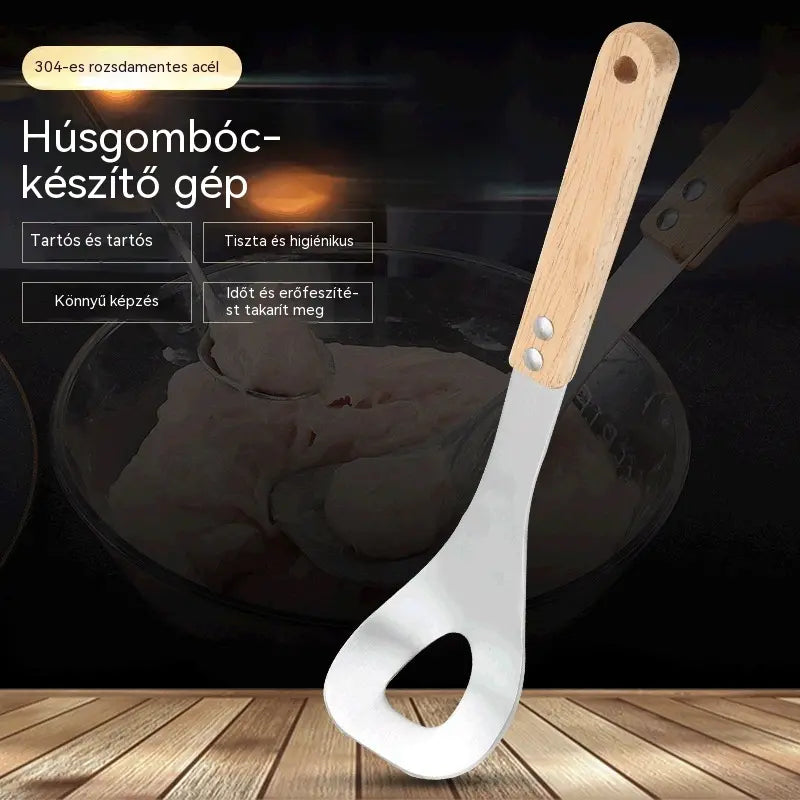 🍖 【2 darabos】304 rozsdamentes acél húsgombóc forma – Ideális hús- és halgombócok készítéséhez, tökéletes otthoni főzéshez 🥄