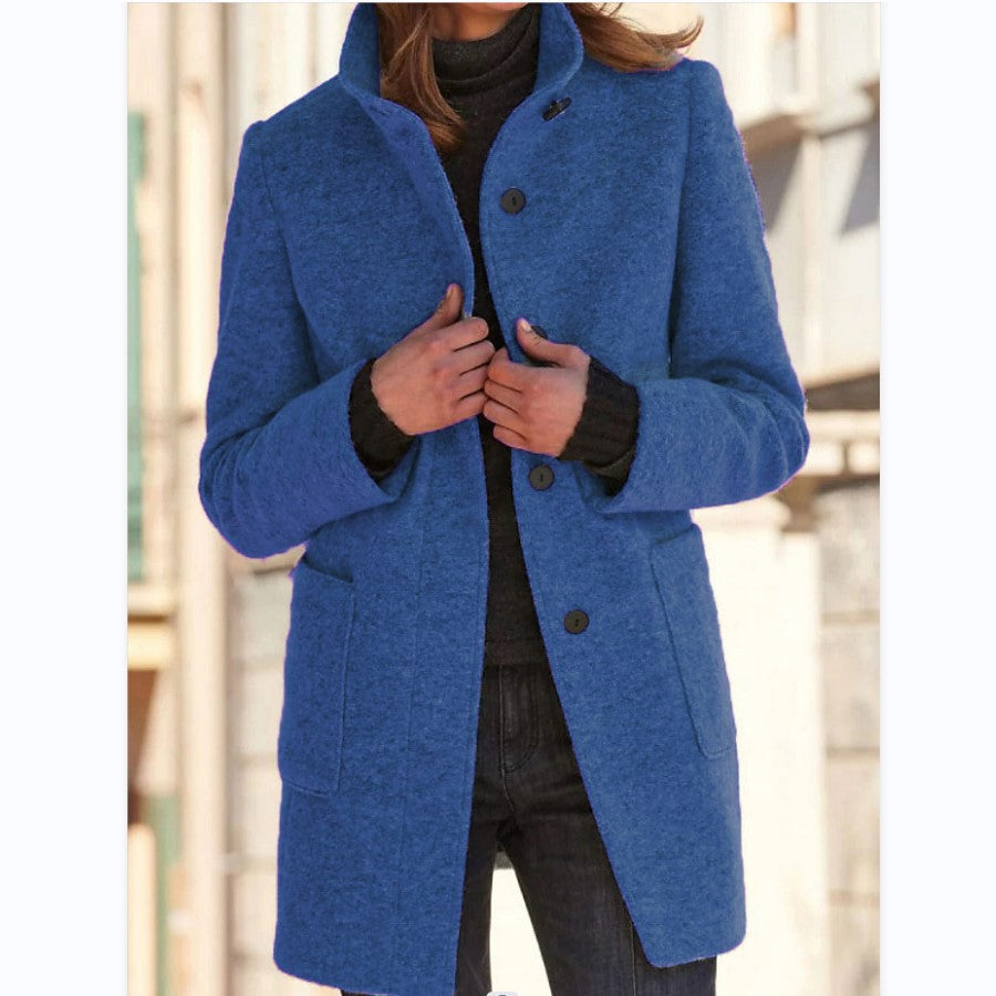 🔥 Poslední den – sleva 50 % 🔥【S–5XL】 Novinka podzim/zima 2026: Elegantní dámský vlněný kabát v retro stylu, jednobarevný