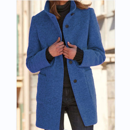 🔥 Poslední den – sleva 50 % 🔥【S–5XL】 Novinka podzim/zima 2026: Elegantní dámský vlněný kabát v retro stylu, jednobarevný